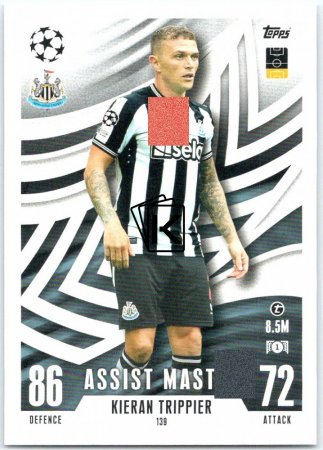 2023-24 Topps Match Attax EXTRA UEFA Club Competition Assist Master 139 Kieran Trippier (Newcastle United)OPIE