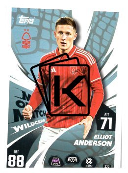 fotbalová kartička 2025-26 Topps Match Attax UCC 322 Elliot Anderson (Nottingham Forest)