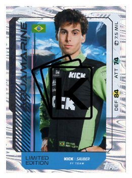 2025 Topps Turbo Attax F1 Kick Sauber Limited Edition Aquamarine LE13 Gabriel Bortoleto