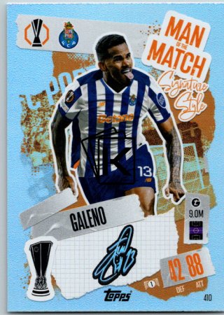 fotbalová kartička 2024-25 Topps Match Attax UEFA Club Competitions Man of the Match Signature Style 410 Galeno (FC Porto)