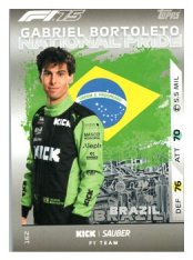 2025 Topps Turbo Attax F1 Kick Sauber National Pride  162 Gabriel Bortoleto