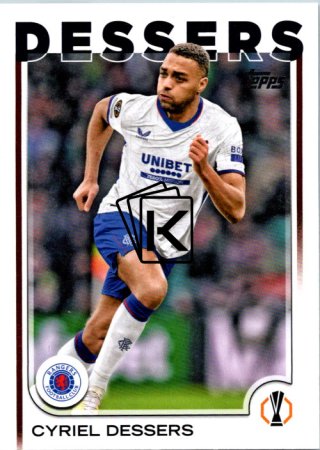 fotbalová kartička 2024-25 Topps UEFA Club Competitions Flagship 80 Cyriel Dessers Rangers F.C.