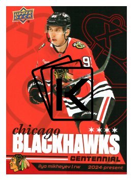 2025-26 Upper Deck Centennial Chicago Blackhawks 25 Ilya Mikheyev