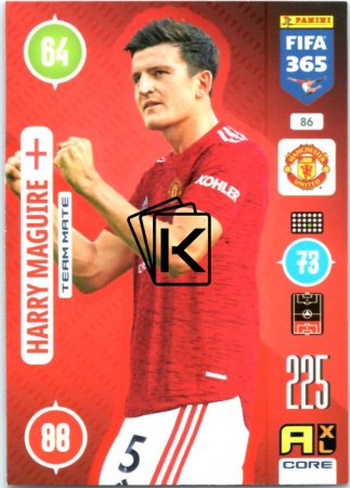 fotbalová karta Panini Adrenalyn XL FIFA 365 2021 Team Mate 86 Harry Maguire Manchester United