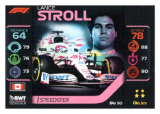 2020 Topps Formule 1 Turbo Attax 50 Speedster Lance Stroll BWT Racing Point