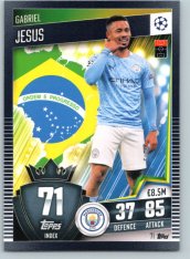 fotbalová kartička 2020-21 Topps Match Attax 101 Champions League 71 Gabriel Jesus Manchester City