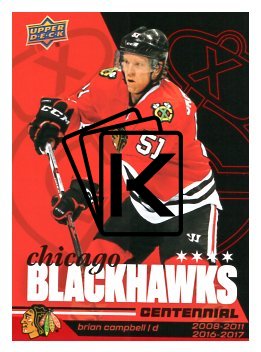 2025-26 Upper Deck Centennial Chicago Blackhawks 6 Brian Campbell