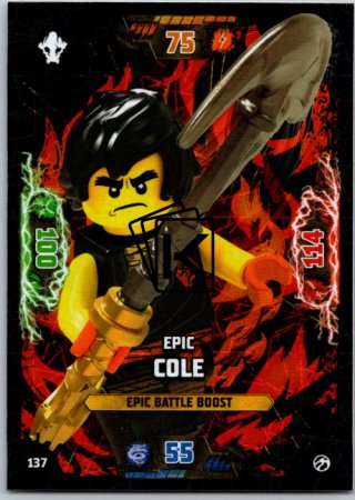 Lego Ninjago Trading Card EPIC 137 Cole