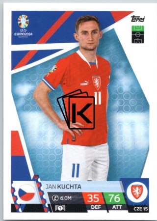 fotbalová karta Topps Match Attax EURO 2024 CZE15 Jan Kuchta (Czech Republic)
