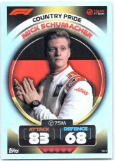 2022 Topps Formule 1 Turbo Attax F1 Country Pride 361 Mick Schumacher  (Haas)