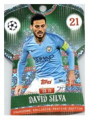 fotbalová kartička 2025-26 Topps UCC Winter SquadZone 21 David Silva Manchester City