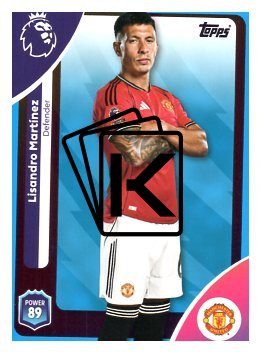 fotbalová kartička 2025-26 Topps  Premier League 203 Lisandro Martínez (Manchester United)-PARALLEL Blue