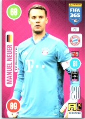 fotbalová karta Panini Adrenalyn XL FIFA 365 2021 Team Mate 72 Manuel Neuer FC Bayern Munchen