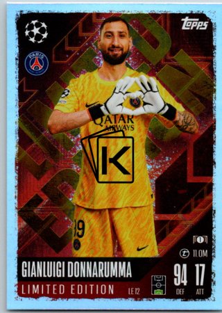 fotbalová kartička 2024-25 Topps Match Attax UEFA Club Competitions Limited Edition LE12 Gianluigi Donnarumma (Paris Saint-Germain)