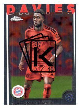 fotbalová kartička 2024-25 Topps Chrome UCC 96 Alphonso Davies, FC Bayern München