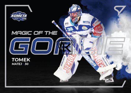 hokejová kartička 2021-22 SportZoo Tipsport Extraliga Magic of the Goalie MG-10 Matej Tomek HC Kometa Brno
