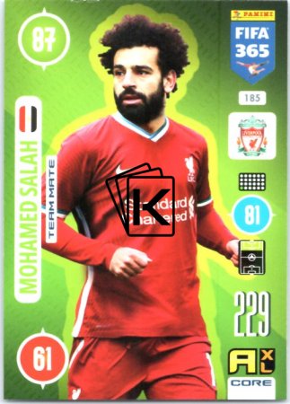 fotbalová karta Panini Adrenalyn XL FIFA 365 2021 Team Mate 185 Mohamed Salah Liverpool FC
