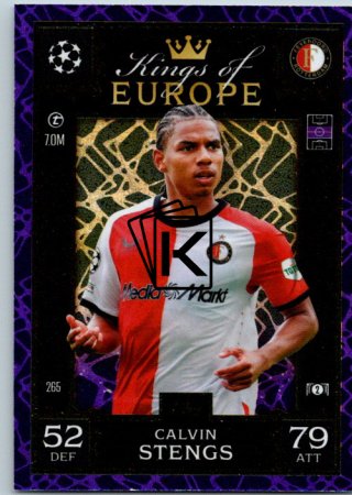 Fotbalová kartička 2024-25 Topps Match Attax EXTRA UEFA Club Competitions Kings of Europe 265.  Calvin Stengs (Feyennord)