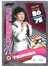 2022 Topps Formule 1Turbo Attax F1 Superstars 310 Yuki Tsunoda (Scuderia AlphaTauri)