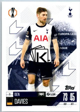 fotbalová kartička 2024-25 Topps Match Attax UEFA Club Competitions  71 Ben Davies (Tottenham Hotspur)