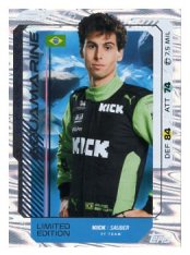 2025 Topps Turbo Attax F1 Kick Sauber Limited Edition Aquamarine LE13 Gabriel Bortoleto