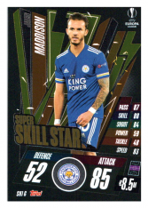 fotbalová kartička 2020-21 Topps Match Attax Champions League Extra Super Skill Star SKI6 James Maddison Leicester City