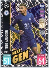 fotbalová kartička 2021-22 Topps Match Attax UEFA Champions Next Gen 77 Tino Anjorin Chelsea FC