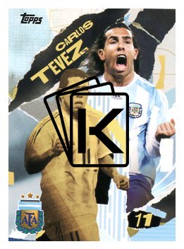 fotbalová kartička 2024-25 Topps Argentina Bookends 45 Carlos Tevez