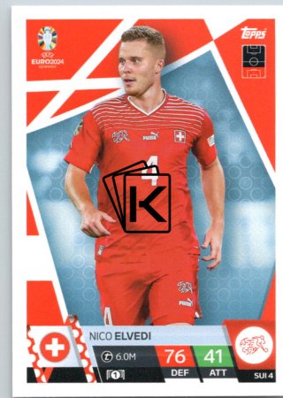 fotbalová karta Topps Match Attax EURO 2024 SUI4 Nico Elvedi (Switzerland)