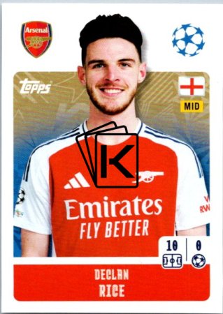 2024-25 Topps Champions League 47 Declan Rice (Arsenal)