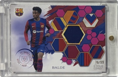 relic karta Topps FC Barcelona Team Set Alejandro Balde FC Barcelona Relic 76/99