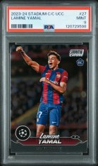 Gradovaná karta 2023-24 Topps Stadium Club Chrome UCC #27 Lamine Yamal (RC) PSA 9
