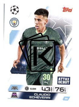 fotbalová kartička 2025-26 Topps Match Attax UCC 56 Claudio Echeverri (Manchester City)