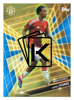 fotbalová kartička 2024-25 Topps Manchester United Fan Set Golden Future GF-5 Leny Yoro Blue /175