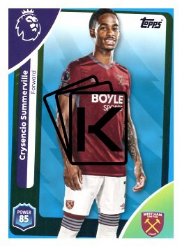 fotbalová kartička 2025-26 Topps  Premier League 283 Crysencio Summerville (West Ham United)-PARALLEL Blue