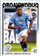 fotbalová kartička 2024-25 Topps UEFA Club Competitions Flagship 144 Justin Oboavwoduo RC Manchester City