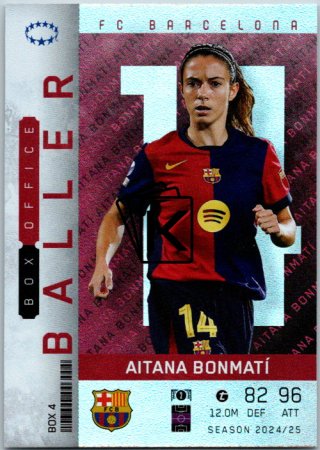 Fotbalová kartička 2024-25 Topps Match Attax EXTRA UEFA Club Competitions Limited Edition Baller 4 Aitana Bonmatí (FC Barcelona)