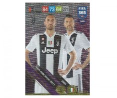 Fotbalová kartička Panini FIFA 365 – 2019 Club&Country 349 Juventus Chiellini Barzagli