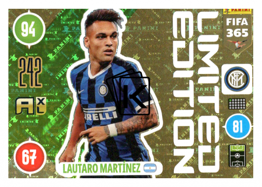 Panini Adrenalyn XL FIFA 365 2021 Limited Edition Lautaro Martinez Inter Milan