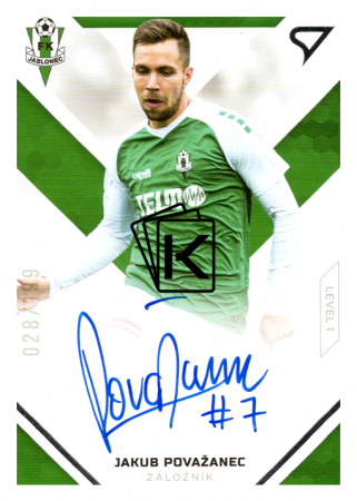 podepsaná fotbalová kartička SportZoo 2020-21 Fortuna Liga Signed Stars Level 1 SS1-18 Jakub Považanec FK Jablonec /199
