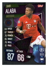 Fotbalová kartička 2019-2020 Topps Match Attax Champions League Super Squad Davaid Alaba SS2 FC Bayern Munchen