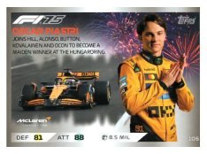 2025 Topps Turbo Attax F1 McLaren Epic Moments  106 Oscar Piastri
