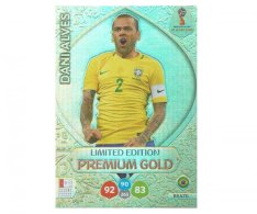 Fotbalová kartička Panini Adrenalynl XL World Cup Russia 2018 Limited Edition Premium Gold Dani Alves