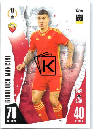 Fotbalová kartička 2023-24 Topps Match Attax UEFA Club Competitions 356 Gianluca Mancini AS Řím