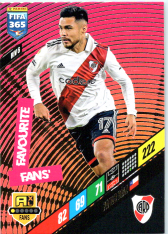 fotbalová karta Panini FIFA 365 2024 Adrenalyn XL RIV6  Paulo Díaz CA River Plate  Fans' Favourite