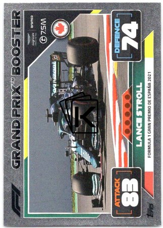 2022 Topps Formule 1Turbo Attax F1 Grand Prix Booster Cards 319 Lance Stroll (Aston Martin)