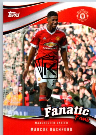 fotbalová kartička 2024-25 Topps Manchester United Fan Set Fanatics fans FF-2 Marcus Rashford