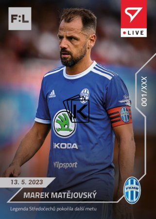 fotbalová kartička 2022-23 SportZoo Fortuna Liga Live L-106 Marek Matějovský FK Mladá Boleslav /53