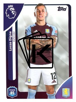 fotbalová kartička 2025-26 Topps  Premier League 24 Lucas Digne (Aston Villa)