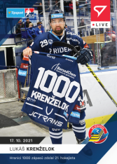 Hokejová kartička SportZoo 2021-22 Live L-027 Lukáš Krenželok HC Vítkovice Ridera